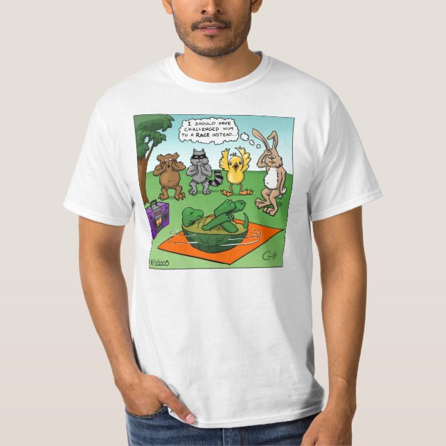 Camiseta Tartaruga e a lebre Revisted (Frente)