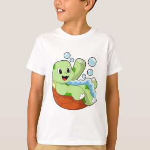 Camiseta Tartaruga em banho com espuma