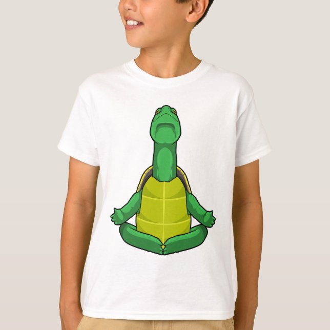 Camiseta Tartaruga em Meditação de Yoga (Frente)