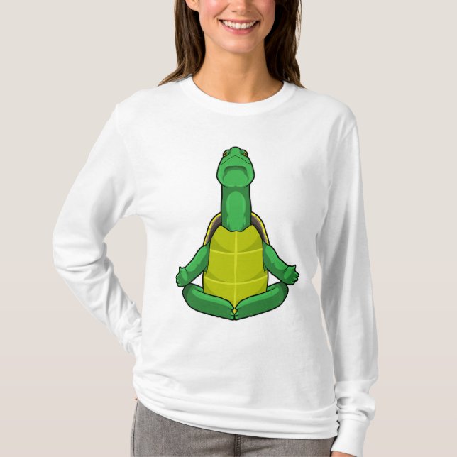 Camiseta Tartaruga em Meditação de Yoga (Frente)