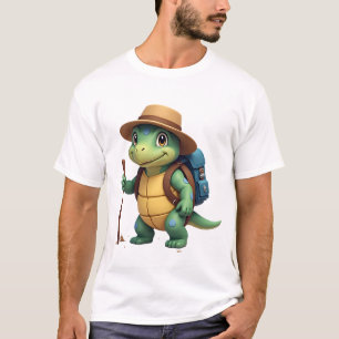 Camiseta Tartaruga Engraçada Gráfica de Caminhada Amante de