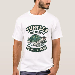 Camiseta Tartaruga Engraçada Me Faz Feliz Vintage
