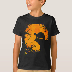 Camiseta Tartaruga Engraçada Silhueta de Halloween Soky Tar
