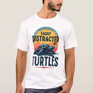 Camiseta Tartaruga Fácilmente Distraída Por Tartarugas Mar