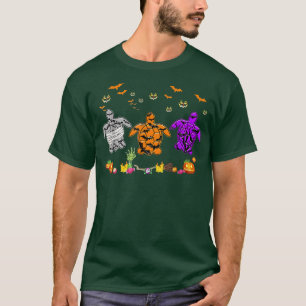 Camiseta Tartaruga Feliz Halloween Pumpkin Mummy Wittle