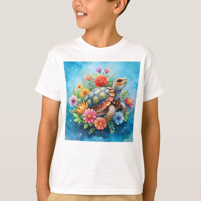 Camiseta Tartaruga Floral (Frente)