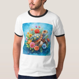 Camiseta Tartaruga Floral