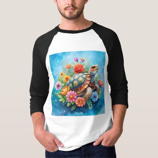 Camiseta Tartaruga Floral (Frente)