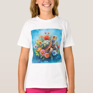 Camiseta Tartaruga Floral