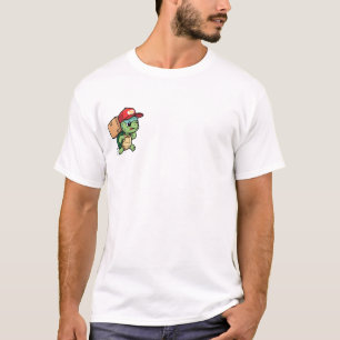 Camiseta Tartaruga Fofo de Entrega Correndo Com Pacote