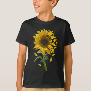 Camiseta Tartaruga Horticultura de Girassol Sensibilizaçã