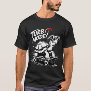 Camiseta Tartaruga Legal Em Skate Engraçado Turbo Vintage P