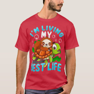 Camiseta Tartaruga Lenta Bonita Estou Vivendo Minha Melhor