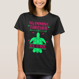 Camiseta Tartaruga marinha 100 Dias de Escola para professo