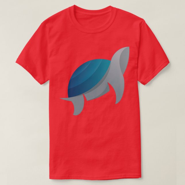 Camiseta Tartaruga marinha adorável criatura oceânica tropi (Frente do Design)