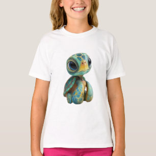 Camiseta Tartaruga Marinha Adorável de Olhos Grandes para C
