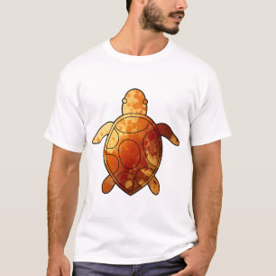 Camiseta Tartaruga Marinha aquarela amarela
