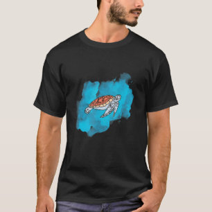 Camiseta Tartaruga Marinha Com Água do Mar Para Tropical