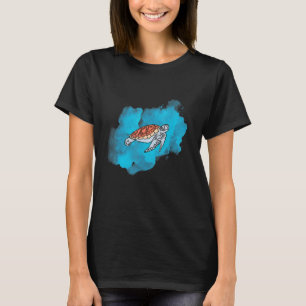 Camiseta Tartaruga Marinha Com Água do Mar Para Tropical