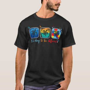 Camiseta Tartaruga Marinha Conscientização do Autismo É Oka