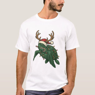 Camiseta Tartaruga Marinha De Natal Rena Gravura Vintage De
