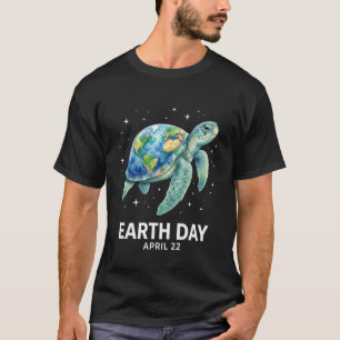 Camiseta Tartaruga Marinha Dia da Terra 22 de abril amor pe