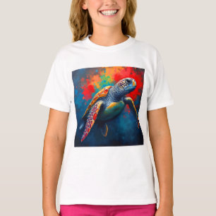 Camiseta Tartaruga Marinha em Mar Profundo