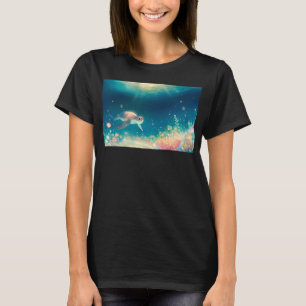 Camiseta Tartaruga Marinha em um Recife Radiante
