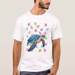 Camiseta Tartaruga Marinha Feliz Caça ao Ovo de Páscoa Orel