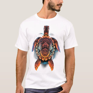 Camiseta Tartaruga Marinha Mandala Mar Oceano Arte Animal B