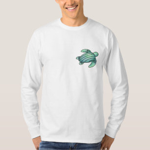 Camiseta tartaruga marinha pintada aquarela desenho animado