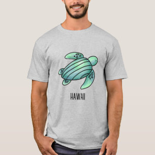 Camiseta tartaruga marinha pintada com aquarela desenho ani