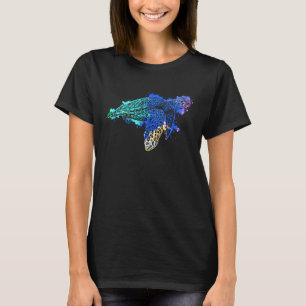 Camiseta Tartaruga marinha Réptil Ocean Sea Colorir 1