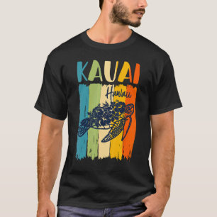 Camiseta Tartaruga Marinha Retro Kauai Havaí Amigos Corresp