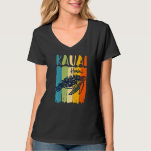 Camiseta Tartaruga Marinha Retro Kauai Havaí Amigos Corresp