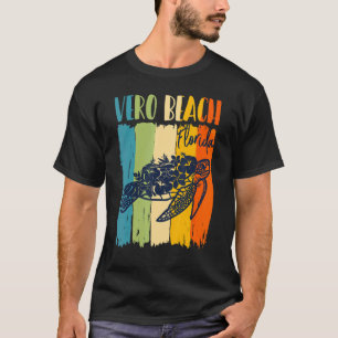 Camiseta Tartaruga Marinha Retro Tema Vero Beach Flórida Am