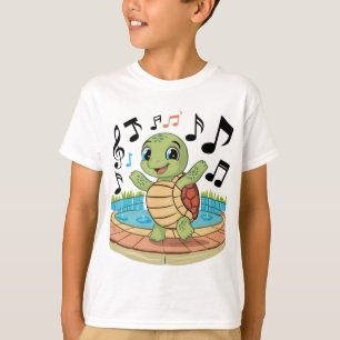 Camiseta Tartaruga Musical com Microfone