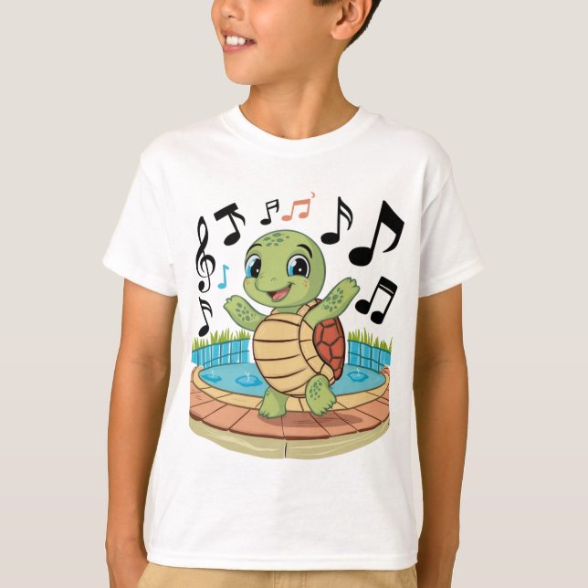 Camiseta Tartaruga Musical com Microfone (Frente)