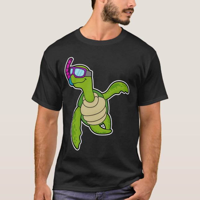 Camiseta Tartaruga Nadando com Snorkel (Frente)