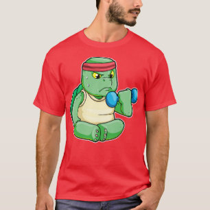 Camiseta Tartaruga no Biceps Exercise com Dumbbell