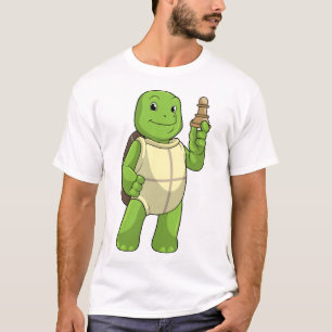 Camiseta Tartaruga no xadrez com peça de xadrez peão