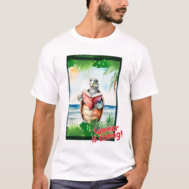 Camiseta Tartaruga "O verão está chegando!" (Frente)