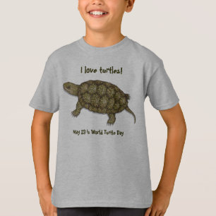 Camiseta Tartaruga ocidental da lagoa