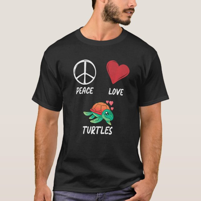 Camiseta Tartaruga Pacifista Tartaruga Fanática Com Amor Pa (Frente)