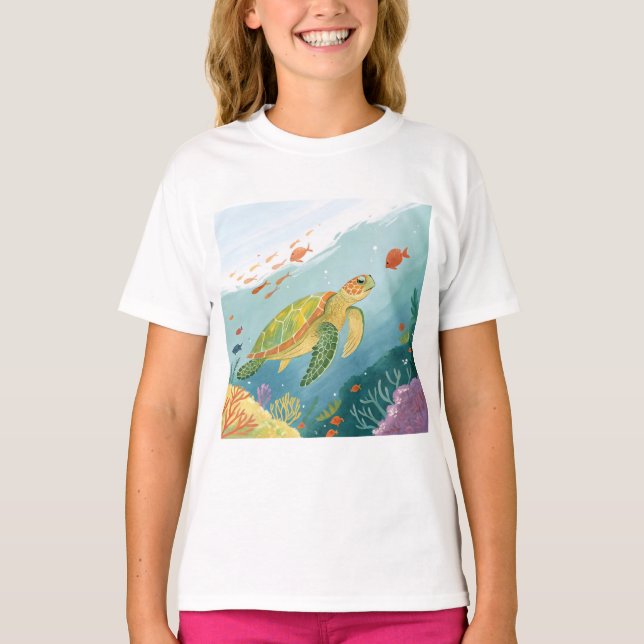 Camiseta Tartaruga Pintura (Frente)