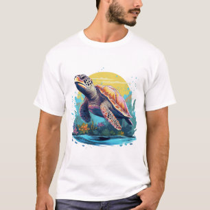 Camiseta Tartaruga Subaquática Serena