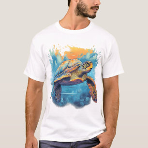 Camiseta Tartaruga Subaquática Serena