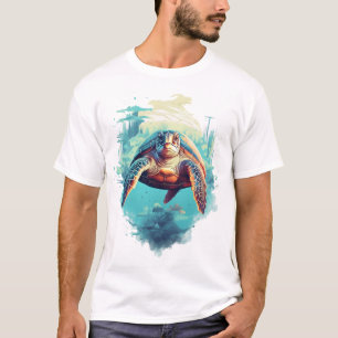 Camiseta Tartaruga Subaquática Serena Cópia Cópia
