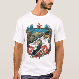 Camiseta Tartaruga Tartarugas Marinhas Havaianas Flor de Hi