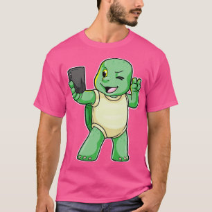 Camiseta Tartaruga toma uma Selfie 1